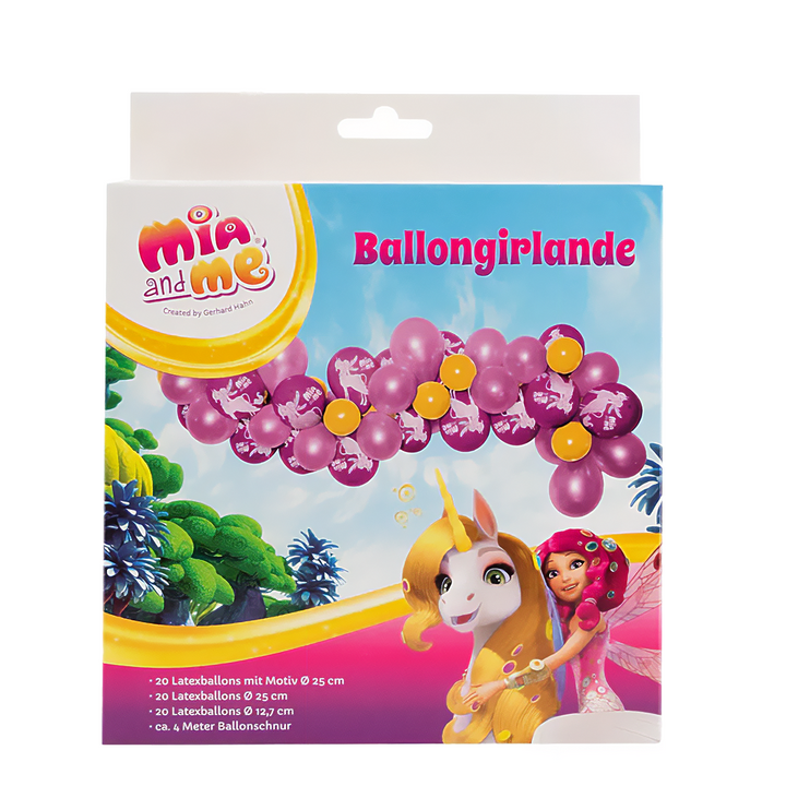 Ballongirlande Set Mia and Me, 60-teilig kinderparties-shop