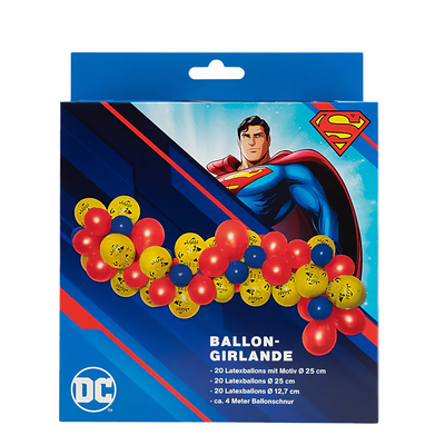 Ballongirlande Set Superman, 60-teilig