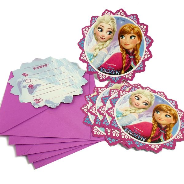 Einladung Frozen Anna & Elsa, Northern Lights, 6er Pack inkl. Umschläge