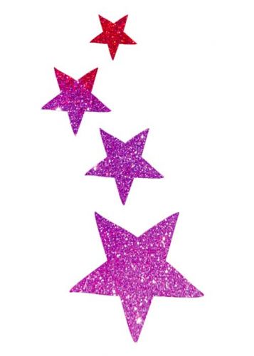 Glitzertattoos, Schablone, Sterne kinderparties-shop