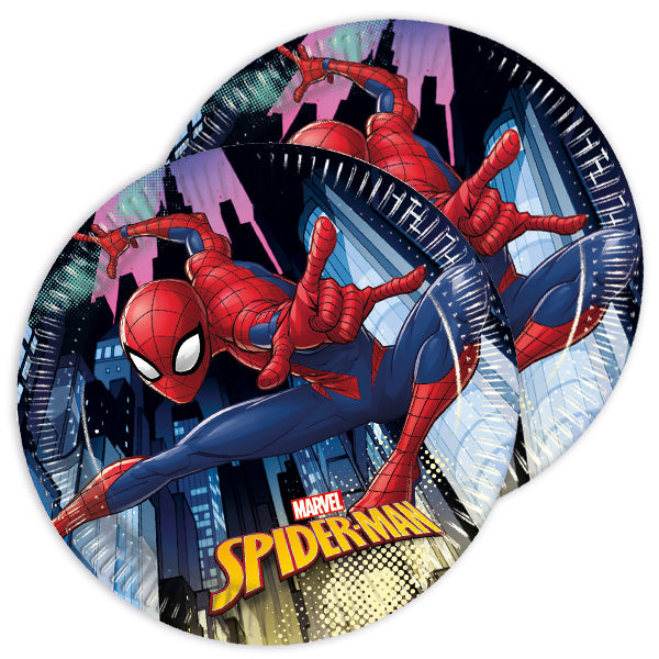 Kuchen-Teller Spiderman, Team Up, 8 Stück, 19.5cm