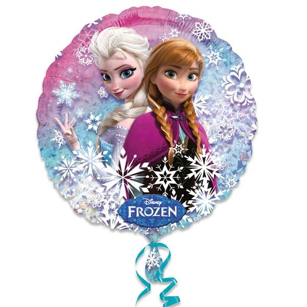 Folienballon, Frozen, rund, 35cm, Party Deko Motto-Party am Kindergeburtstag, Geburtstag