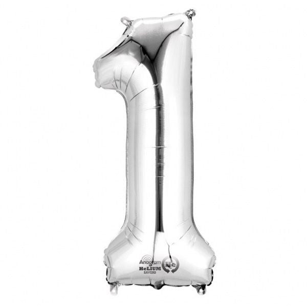 Folienballon Zahl 1-9, 40 cm / Restposten