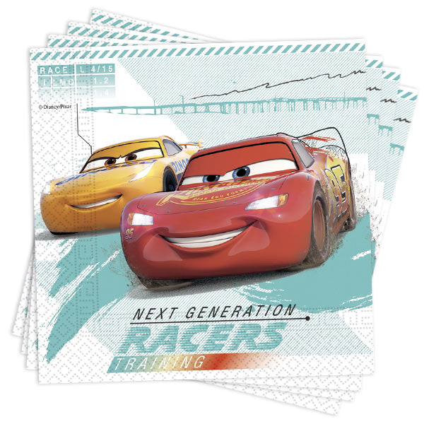 Cars High Speed Servietten, 20er Pack, 33x33cm, kompostierbar