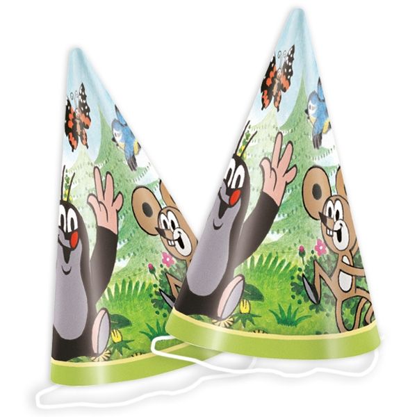 Party-Hütchen Kleiner Maulwurf, 8 Stück, Mitgebsel, Gastgeschenk, Giva-away, Spielzeug, Kindergeburtstag, Motto-Party