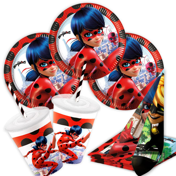 Party Set Basic Miraculous, Ladybug, 8 Kids, versch. Grössen