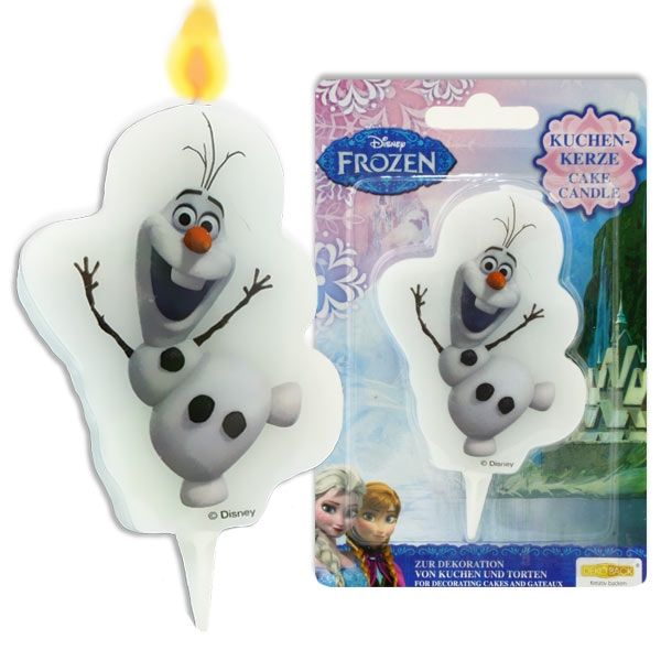 Kerze Eiskönigin (Frozen), Olaf, 5,5x10cm, Party Deko Motto-Party am Kindergeburtstag, Geburtstag