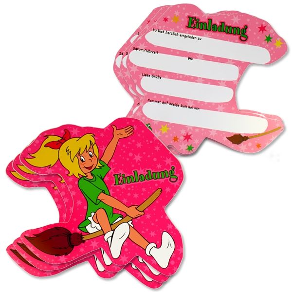 Einladung Hexe Bibi Blocksberg, 6er Pack
