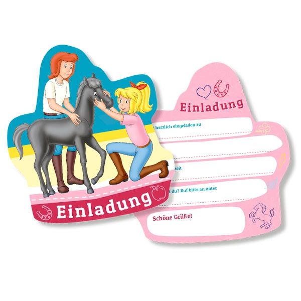 Einladung Hexe Bibi und Tina, 6er Pack