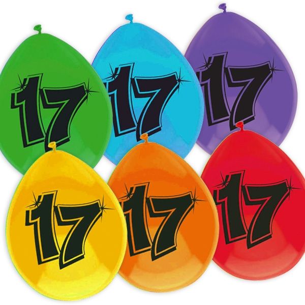 Luftballons, Zahlen 4-18, 6/8er Pack, bunt, Party Deko Motto-Party am Kindergeburtstag, Geburtstag