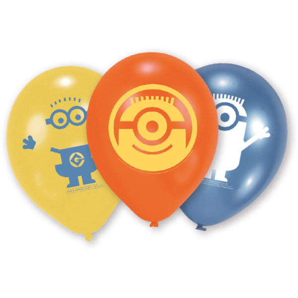 Minions / Despicable Me Luftballons, 6er Pack, 22,8 cm