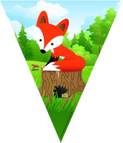 "19-033_2_Wimpelkette_Kleiner_Fuchs Waschbär" "19-033_Wimpelkette_Kleiner_Fuchs" 