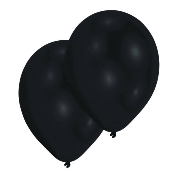 Luftballons, schwarz, 10er Pack