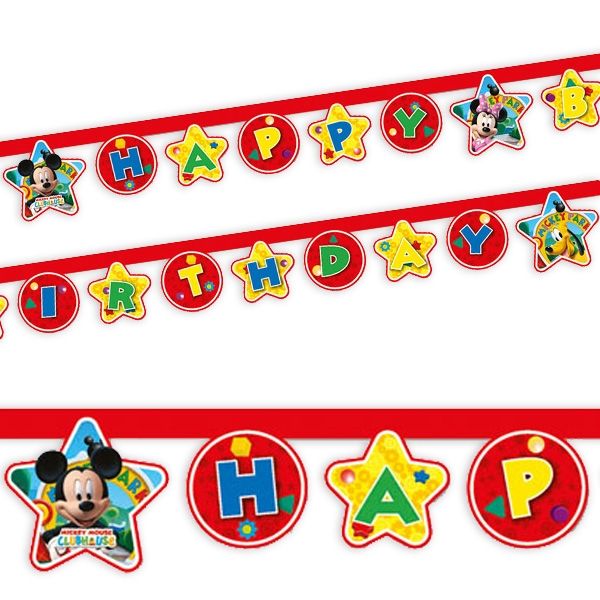 Mickey Maus Wunderhaus Buchstabenkette Happy Birthday, Disney Jr., 2.1m