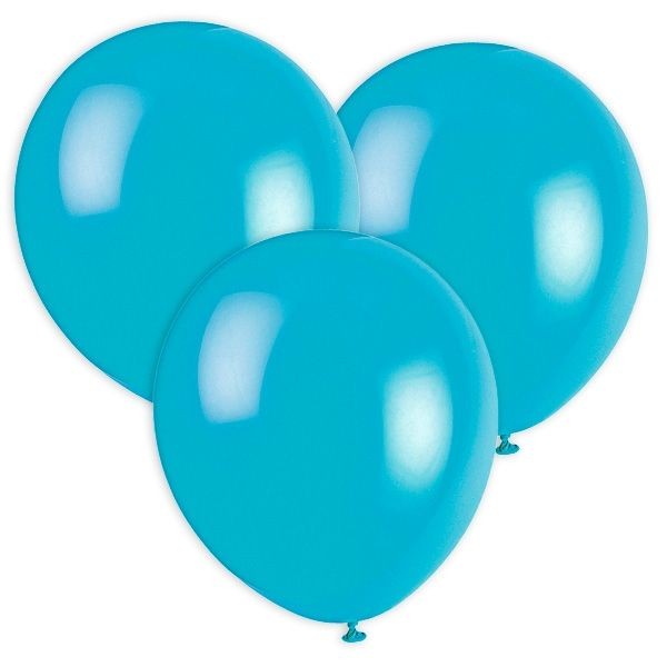 Luftballons, türkis, 10er Pack kinderparties-shop