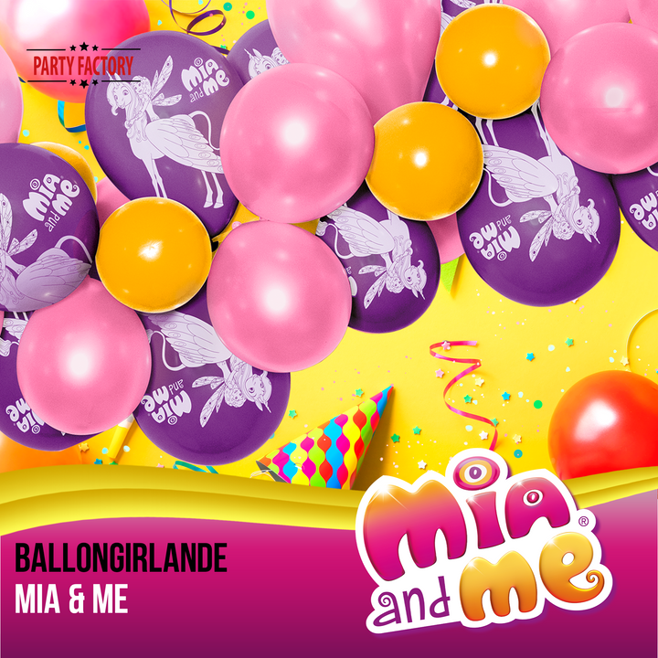 Ballongirlande Set Mia and Me, 60-teilig kinderparties-shop