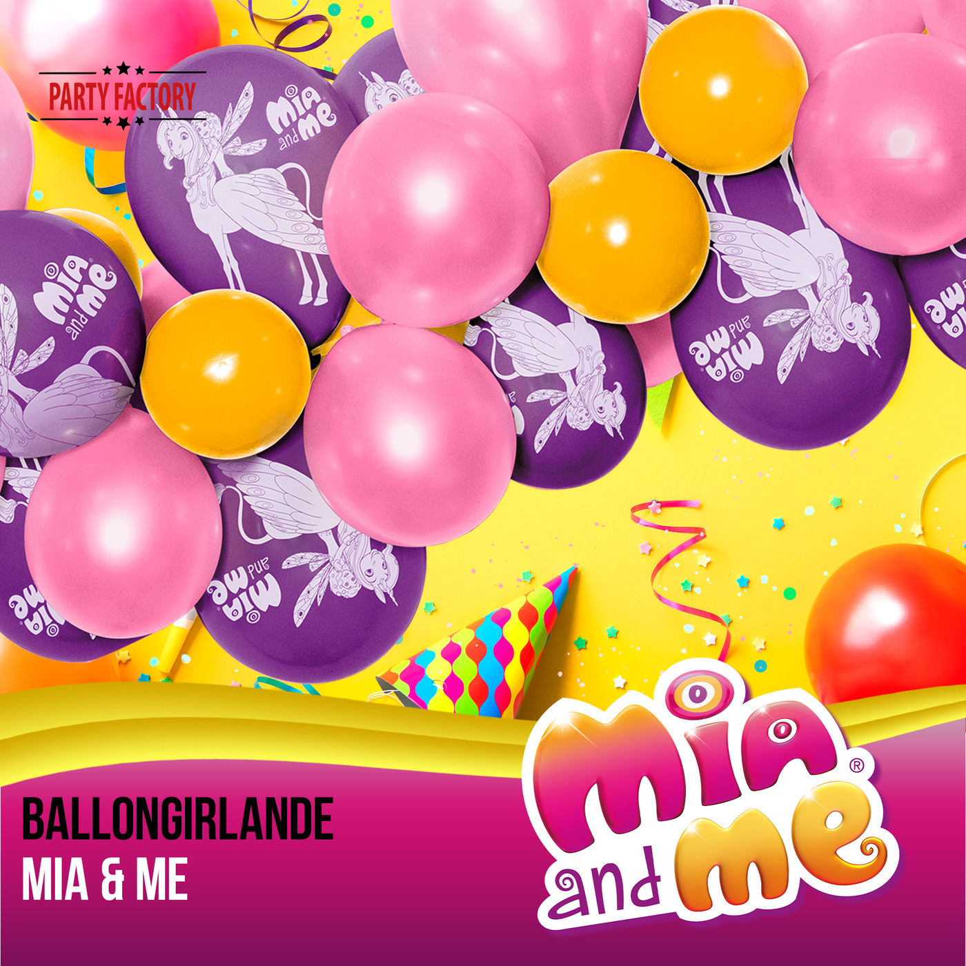 Ballongirlande Set Mia and Me, 60-teilig