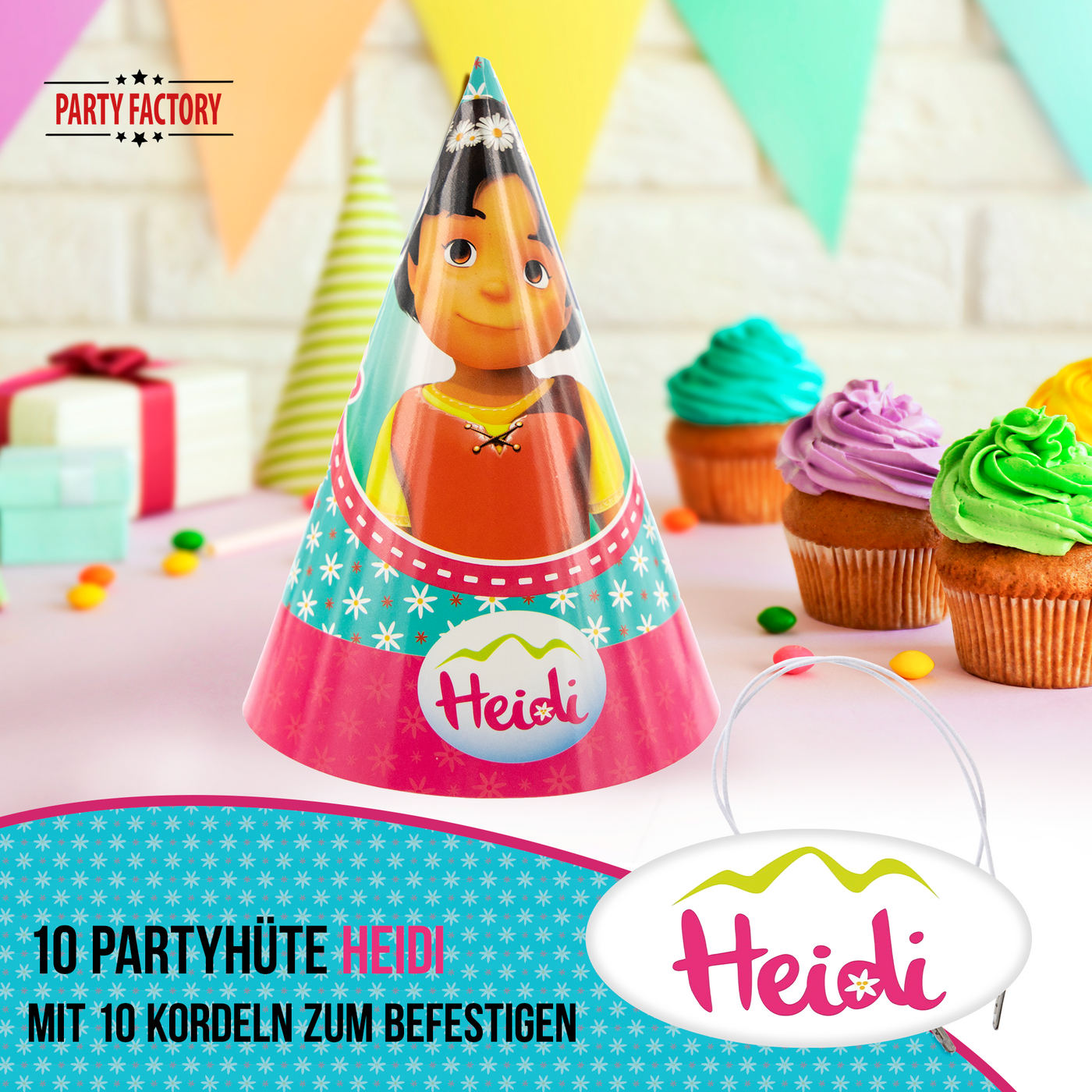Partyhüte Heidi 10 Stück
