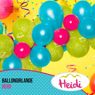 Ballongirlande Set Heidi, 60-teilig