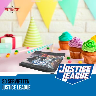 Servietten Justice League, 33x33 cm, 20er-Pack