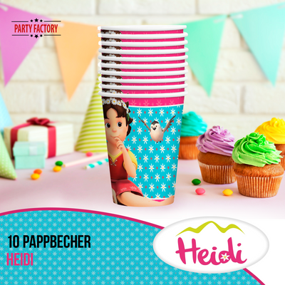 Becher Heidi, 250ml, 10er-Pack