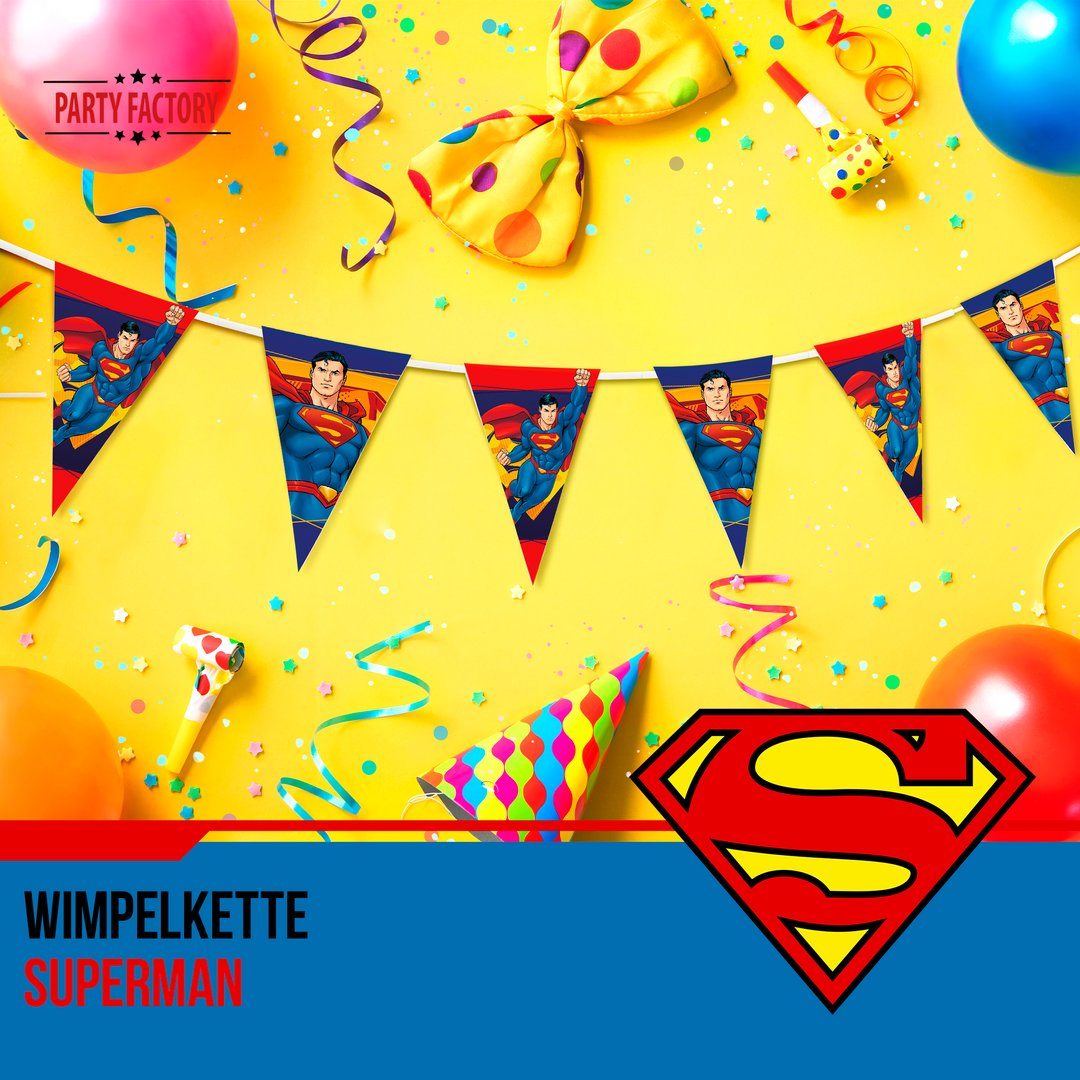 Wimpelkette Superman, 5 m