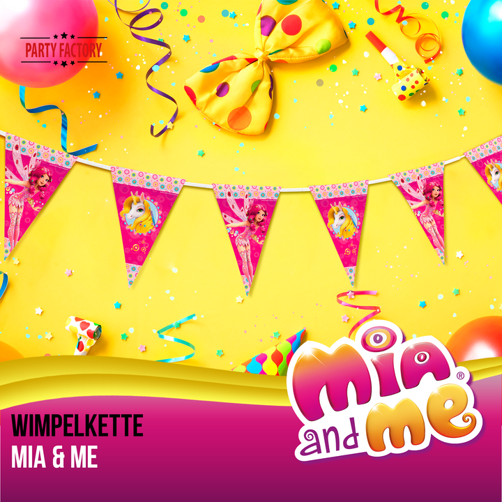 Wimpelkette Mia and Me, 5 m kinderparties-shop