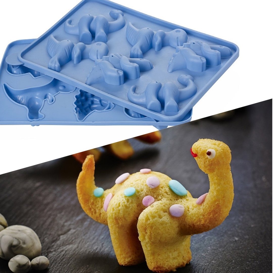 2 Dino Muffin Backformen, für 3D Dinos zur Miete