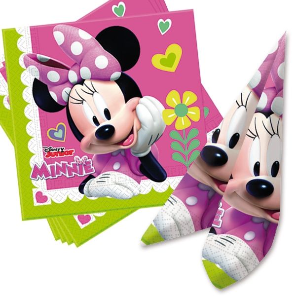Minnie Maus Servietten, Minnie Helpers, 20er Pack, 33 x 33cm