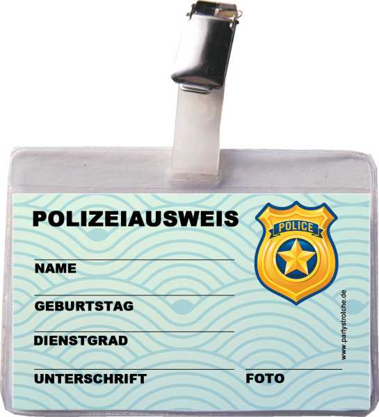 Polizei Ausweis, Partyfun / Spiel & Mitgebsel, 1 Stück