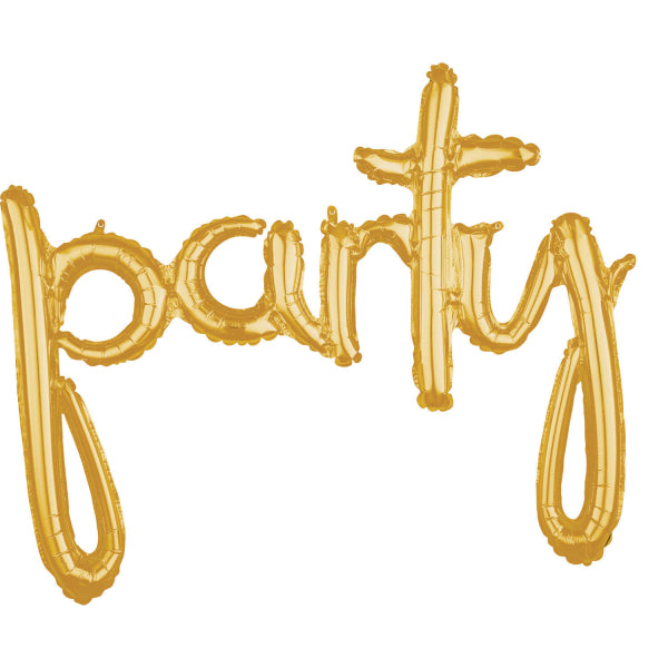 "party" Folienballon-Set Girlande, gold