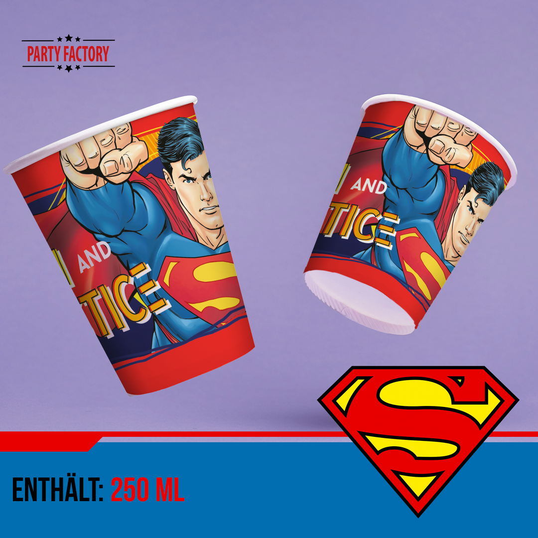 Becher Superman, 250ml, 10er-Pack