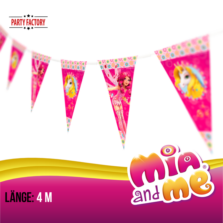 Wimpelkette Mia and Me, 5 m kinderparties-shop