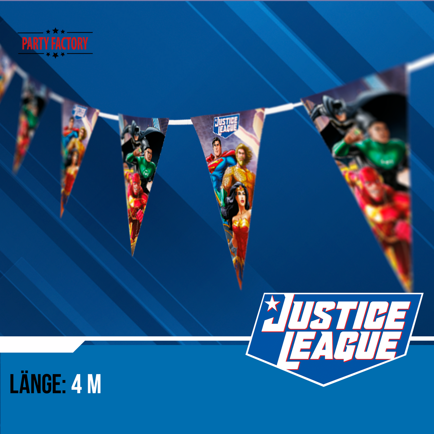 Wimpelkette Justice League, 5 m