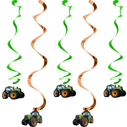 Hängedekoration Traktor Party, Pappe, 5 teilig, 91cm