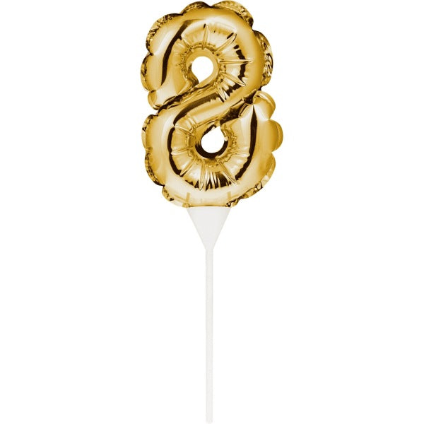 Kuchen Folienballon Zahl 1-9 & 0, selbst aufblasend, versch. Farben