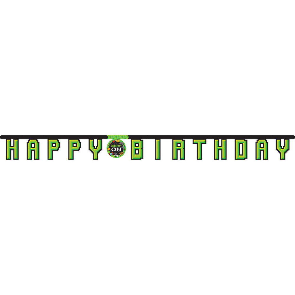 Buchstabenkette Happy Birthday, Gaming Party, 2,1 m