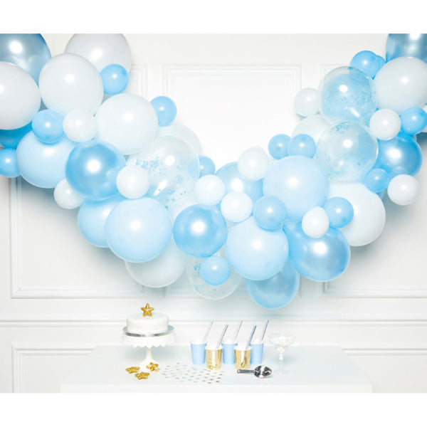 Ballongirlande blau, DIY, 70 Ballons inkl. 4m Ballonband