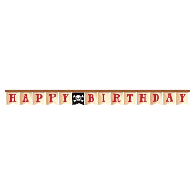 Buchstabenkette Happy Birthday, Piratenschiff, Papier, 2.6 m, Party Deko Motto-Party am Kindergeburtstag, Geburtstag