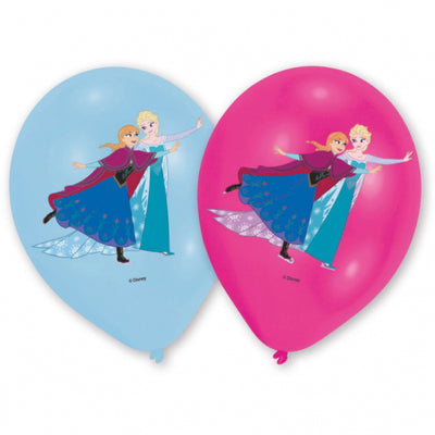 Luftballons, Frozen mit Anna und Elsa, 28 cm, Party Deko Motto-Party am Kindergeburtstag, Geburtstag