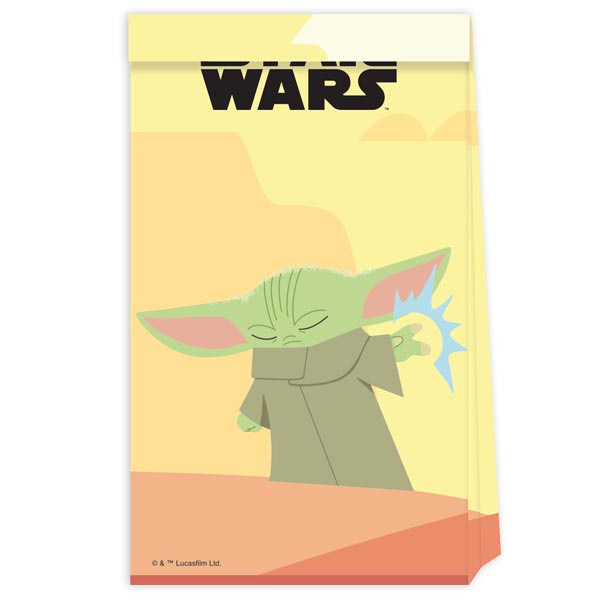 Mitgebsel Tüten Star Wars, The Mandalorian, 4er Pack