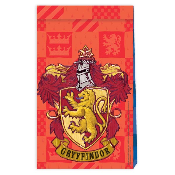 Partytüten Hogwarts Häuser, Gryffindor, Harry Potter, FSC, 4er Pack kinderparties-shop