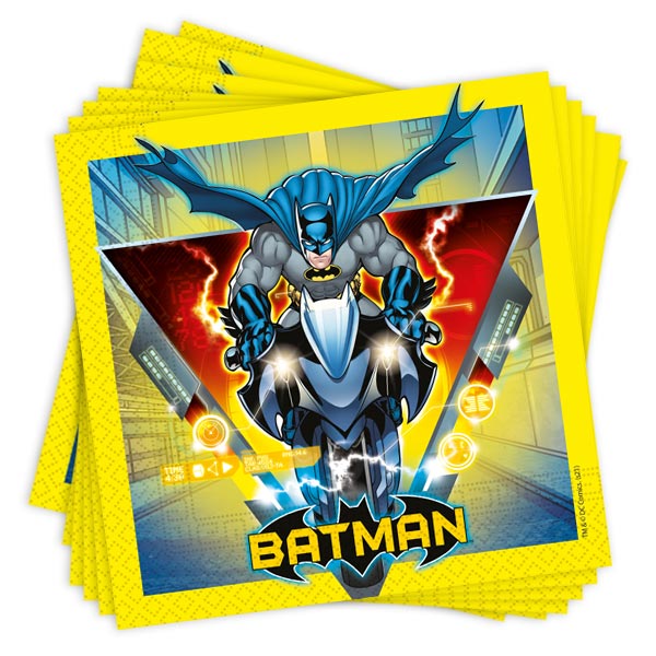 Batman Servietten, 20 Stück, 33x33 cm