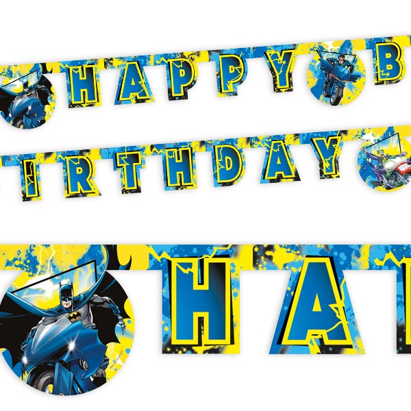 Batman Buchstabenkette Happy Birthday, 2m