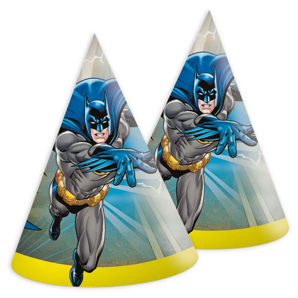 Batman Partyhüte, 6er Pack