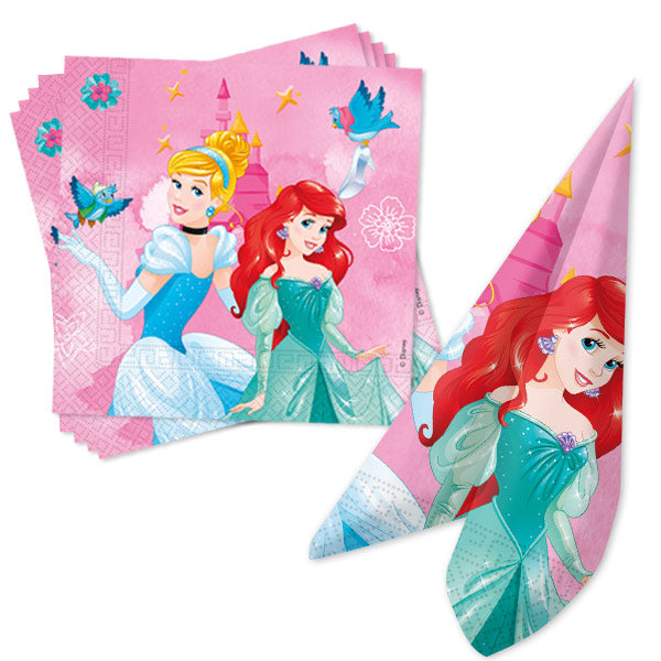 Disney Prinzessinnen Servietten "Live your Story", 20er Pack, 33x33cm