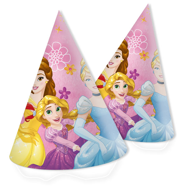 Disney Prinzessinnen Party Hut, "Live your Story", Pappe, 6er Pack