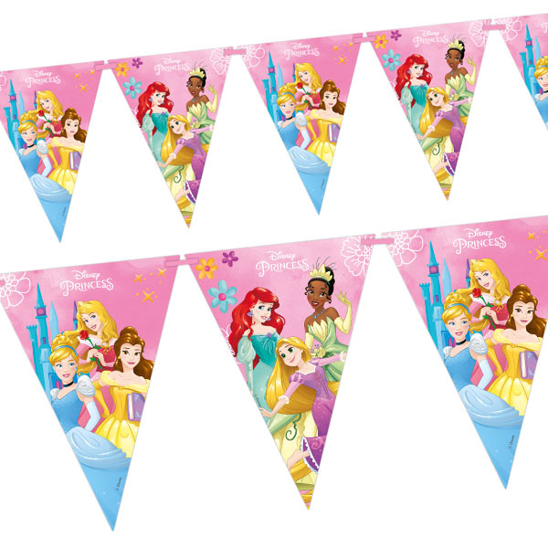 Wimpelkette Disney Princess, "Live your Story", Papier, 9 Wimpel