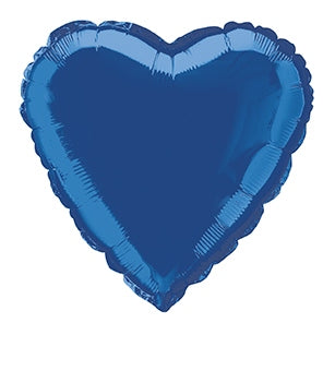 Folienballon, blaues Herz, 45 cm