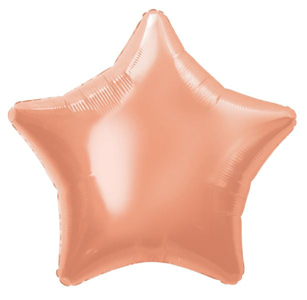 Folienballon, Stern, rosé-gold, 50 cm